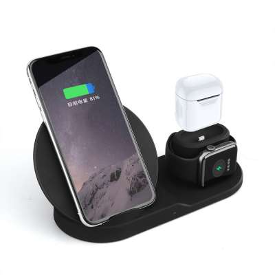 2020 latest electronic gadgets 3 in 1 Charging Dock 3 in 1 Wireless Charger Stand Station Mounts for headphones mobile watch