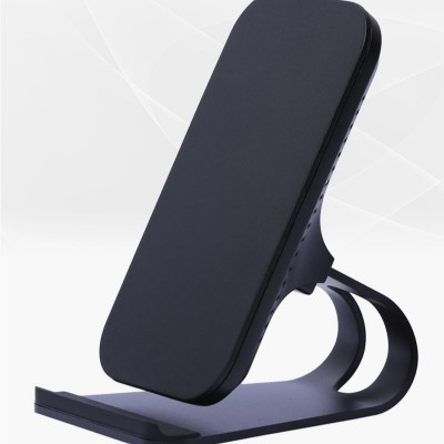 Aluminum Desktop Wireless Charger Cellphone Stand with Anti-Slip Base and Convenient Charging Port, Fits All Smart Phones